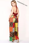 Women's Casual Multi Patchwork Printed Wide Leg Palazzo Pant