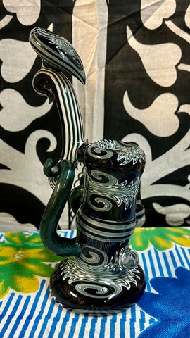 Gray/Black Wig-Wag W/Opal Sherlock Bubbler