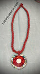 Abalone shell necklace On Seed bead Chain