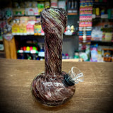 6” Purple/White/Green Soft Glass Waterpipe