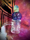 Clear Blue Bubble Glass Carb Cap