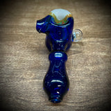 4" Cobalt Blue Dry Hammer W/ Wig-Wag Marble