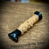 Copper Fused Black Looking Cobalt Glass Chillum