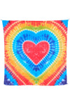 Rainbow Tie Dye Heart Tapestry 58X58