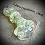 Light Color Frit Silver Fume Handpipe