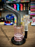 5" Bent Neck Mini Rig w/Honeycomb Perc Pink/Teal