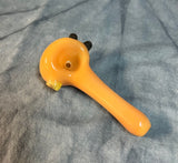 Solid Yellow Handpipe w/ Sparkly Nubs