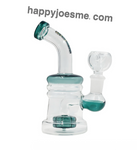 6” Rock Glass Single Perc Bent Neck Waterpipe