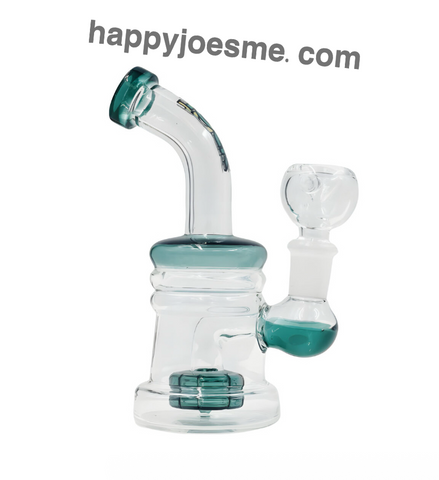 6” Rock Glass Single Perc Bent Neck Waterpipe