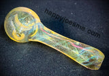 3.5” Yellow with Blue Dichro Stripe Handpipe