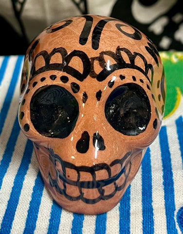 2” Brown/Black Mini Sugar-skull