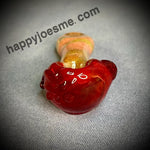 Multi Frit W/Red Bowl Handpipe