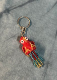 Beaded Parrot Keychain