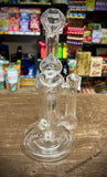 Clear American Bubbler W/Opal&marble