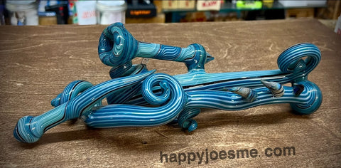 11" Abstract Wig-Wag Dry Pipe