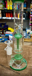 10” Dual Perc Straight Tube Waterpipe