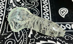 3.5” Clear W/Grayish White Color Whipped Handpipe