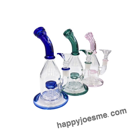 8” Single Perc Bent Neck Waterpipe