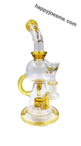 10” Rock Glass Single Perc Dual Arm Recycler