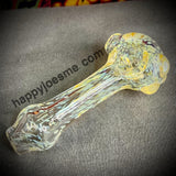 Light Color Frit Silver Fume Handpipe