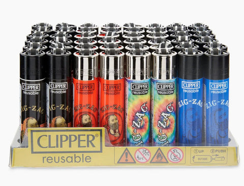 Clipper Reusable Zig Zag Lighter-Various Colors/Designs