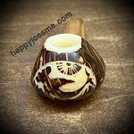 Wood Pipe Hand Carved Horn Tagua (hammerhead shark)