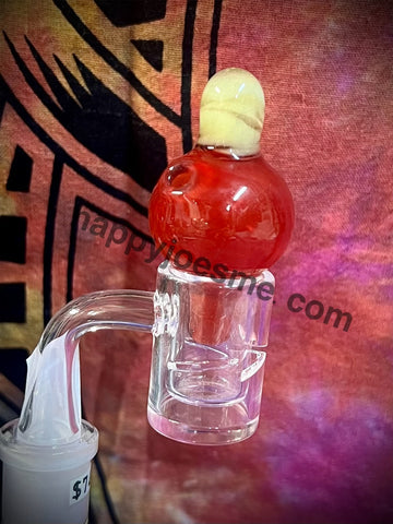 Red Bubble Glass Carb Cap