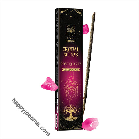 Rose Quartz Crystal Scents Incense Sticks Smudge Kit