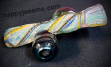 Large Glass Chillum w/ 2 Large Marbles