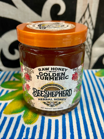 BeeShepherd Herbal Honey- Raw Honey with Golden Turmeric