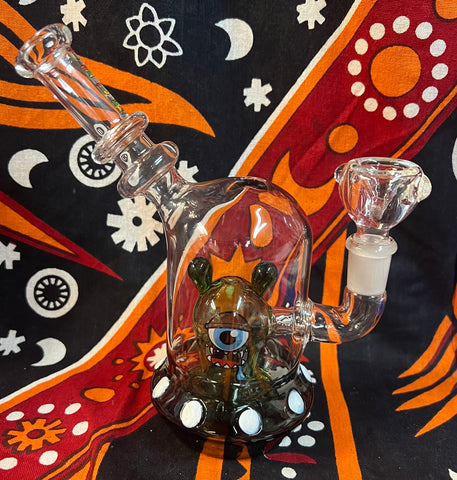 6” True Glass Alien Waterpipe