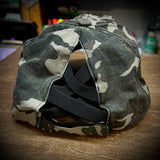 Camo Distressed Baseball Hat