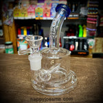 7” Rock Glass Inline Perc Bent Neck Waterpipe