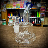 7” Rock Glass Inline Perc Bent Neck Waterpipe