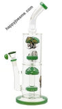 12” Dual Mushroom Perc Bent Neck Waterpipe