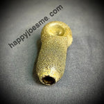 Golden Textured Frit Handpipe