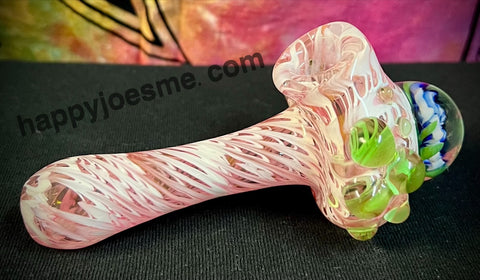 Spin&Rake Heavy Handpipe W/Flower Marble Front