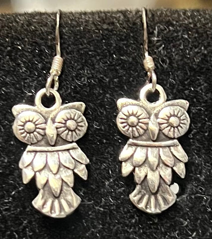 Owl 925 Sterling Silver Earrings