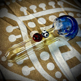 4” Color Frit Head W/Design On Top Handpipe