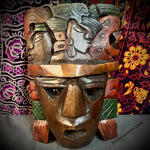 Mexican Wooden Mask - Handmade Mayan Mask