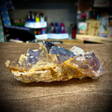 Fluorite W/Calcite Large Crystal