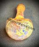 Pink/Yellow/Cream Wrap & Rake Fume Handpipe W/Honeycomb Front by Pharo