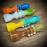 Glass 3 Ring Chillum