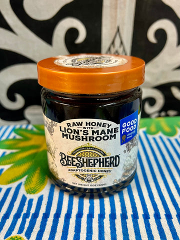 BeeShepherd Herbal Honey- Raw Honey with Lion’s Mane Mushroom