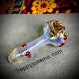 Silver Fume W/Color Head Handpipe