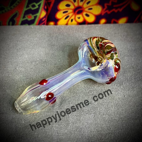 Silver Fume W/Color Head Handpipe