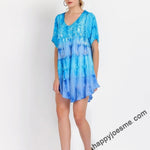 Women’s Tie Dye Embroidered Top