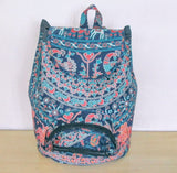 Indian Screen Printed Unisex Mandala Backpack