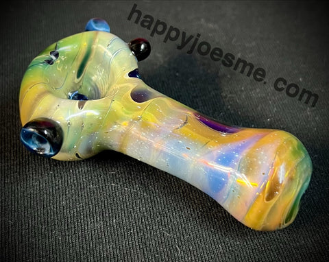 Cobalt Hold/Silver Fumed Handpipe