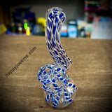 Blue/white Canework Bubbler